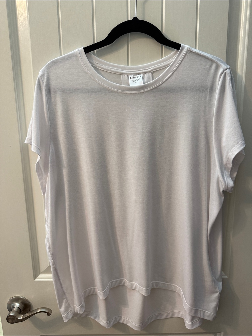 Athleta White Short-Sleeve Crewneck Tee